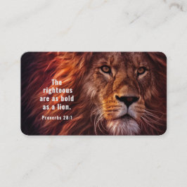 Cartão De Visita Provérbios 28:1 Bíblias à direita são negros como 