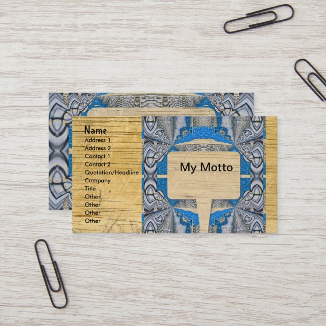 Cartão De Visita Psicodélico - Padrão e Texto Fraturais Divertidos (Frente/Verso In Situ)