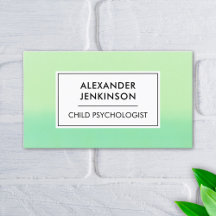 Psicóloga LCSW Psiquiatra Moderno Ombre Verde