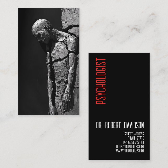 Cartão De Visita Psicóloga Médica Médica Moderna (Frente/Verso)