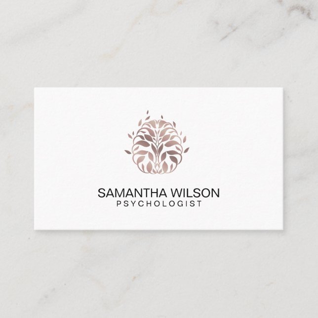 Cartão De Visita Psicólogo Conselheiro de Terapia Psiquiatra Cérebr (Frente)