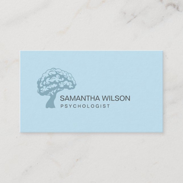 Cartão De Visita Psicólogo do Cérebro Terapêutica Psiquiatra QR (Frente)