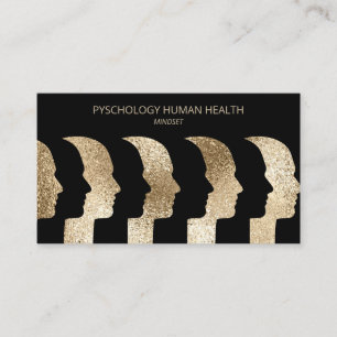 Cartão De Visita Psicólogo Humano Faces Mindset