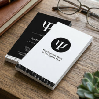 Cartão De Visita Psicólogo Profissional - Símbolo Psi Psicológico d