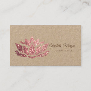 Cartão De Visita Psicólogo Terapeuta, Glitter Lotus, Yoga
