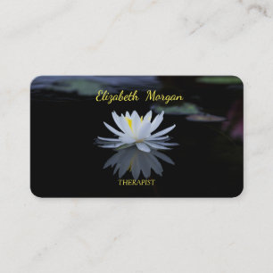 Cartão De Visita Psicólogo Terapeuta Zen,Flor de Lótus Branca