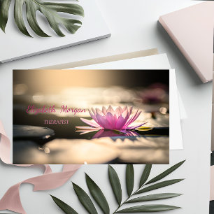 Cartão De Visita Psicólogo Terapeuta Zen, Lago Lotus