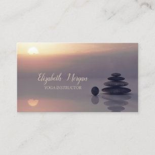 Cartão De Visita Psicólogo Terapeuta Zen, Pôr do Sol, Yoga