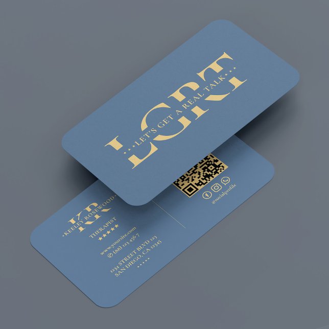 Cartão De Visita Psicoterapeuta Terapêutica Mental Modo Azul (Psychotherapist Mental Health Therapist Blue Mode Business Card
)