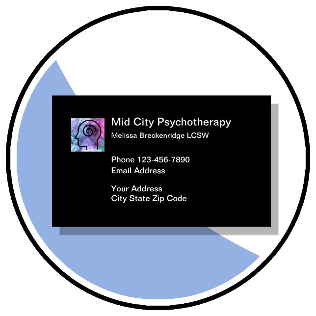 Cartão De Visita Psicoterapia Saúde Mental (Psychotherapy business cards by CustomBusinessTemplates)