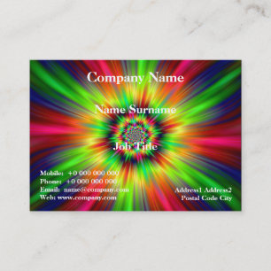 Cartão De Visita Psychedelic Star Burst