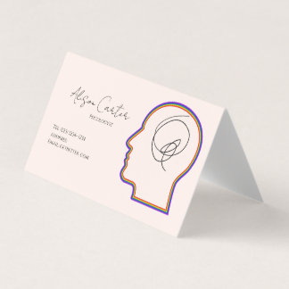 Cartão De Visita psycology editable business card 
