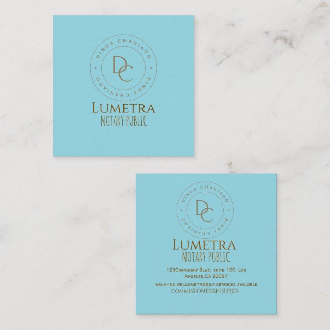 Cartão de visita Pública Notícia Quadrada Profissi (Frente/Verso)