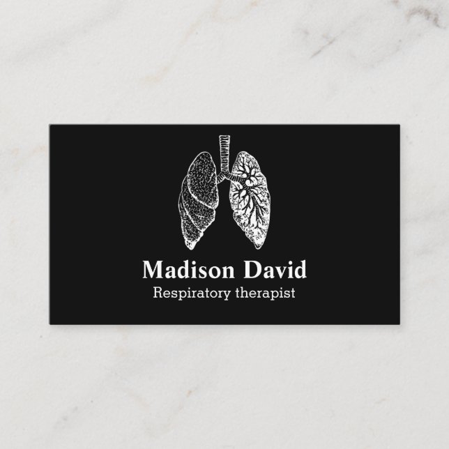 Cartão De Visita Pulmonólogo Respiratório Pulmonólogo Mínimo Pulmõe (Frente)
