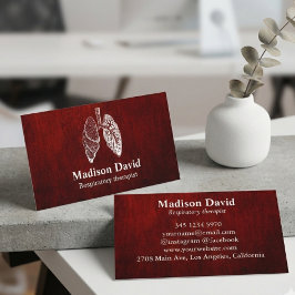 Cartão De Visita Pulmonólogo Vermelho