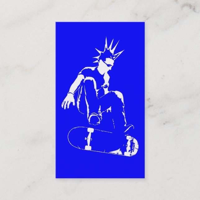 Cartão De Visita punk de skate (Frente)