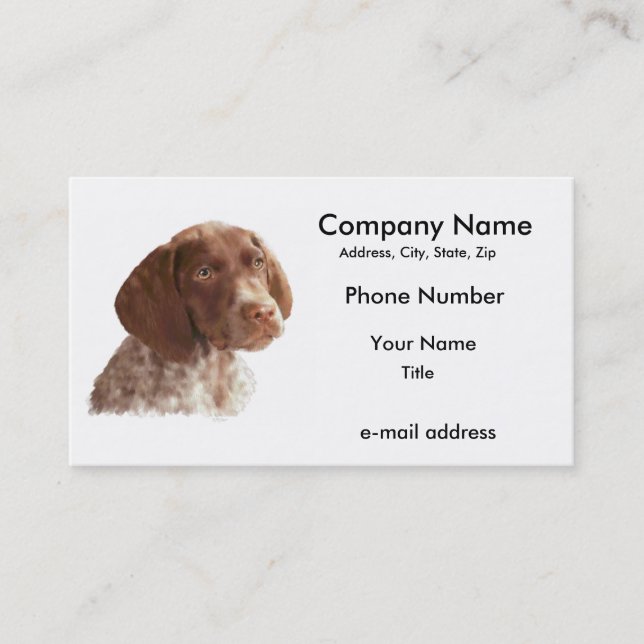 Cartão De Visita Puppia Shorthair Alemã (Frente)