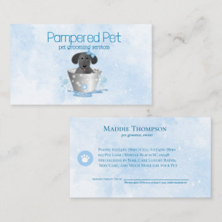 Cartão De Visita Puppy in Pail Pet Groomer Services