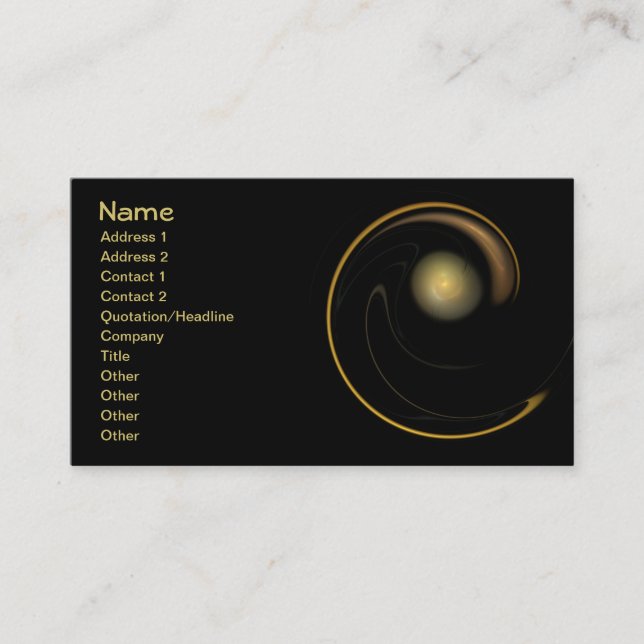 Cartão De Visita Pure Flame Brago-Mitchell Belas Artes Fractais (Frente)