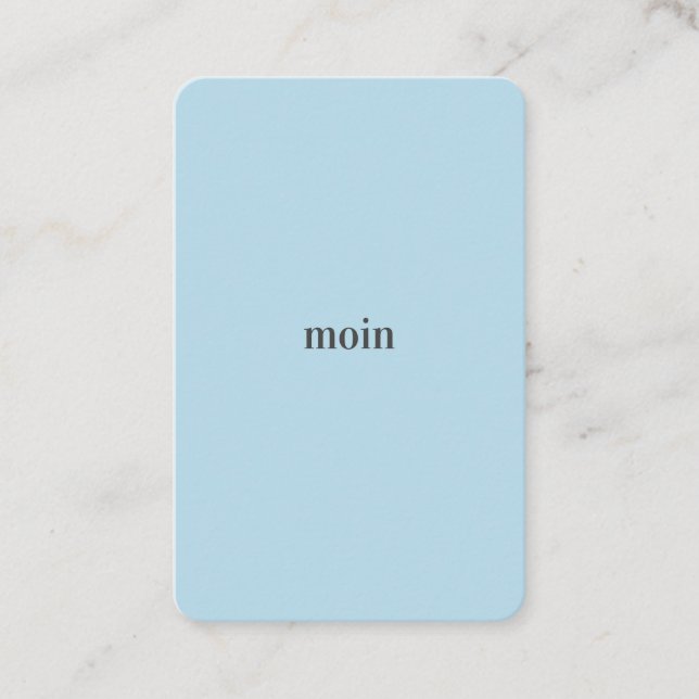 Cartão De Visita Pure Moin/Hello (Frente)