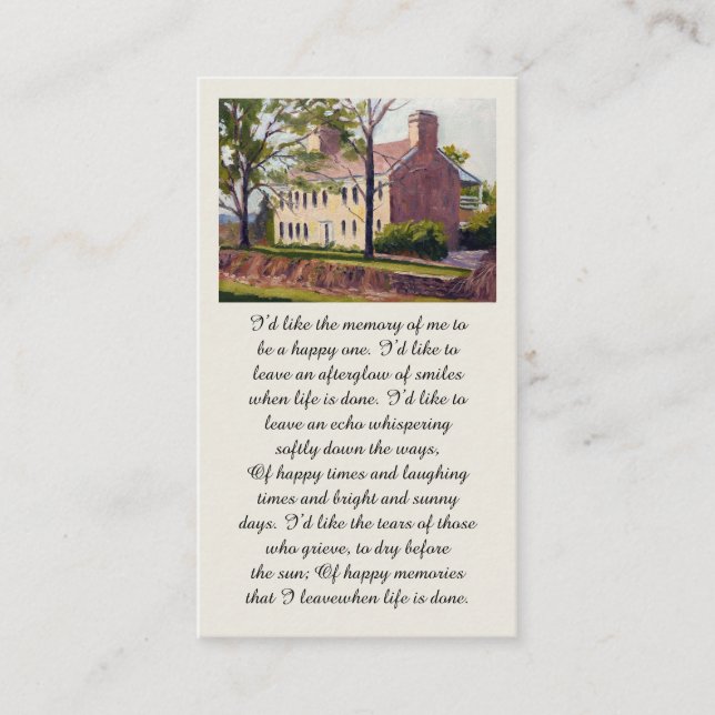 Cartão De Visita Purple Green Yellow Blue Sympathy Card (Frente)