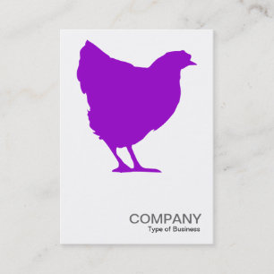 Cartão De Visita Purple Hen Symbol 02 - White
