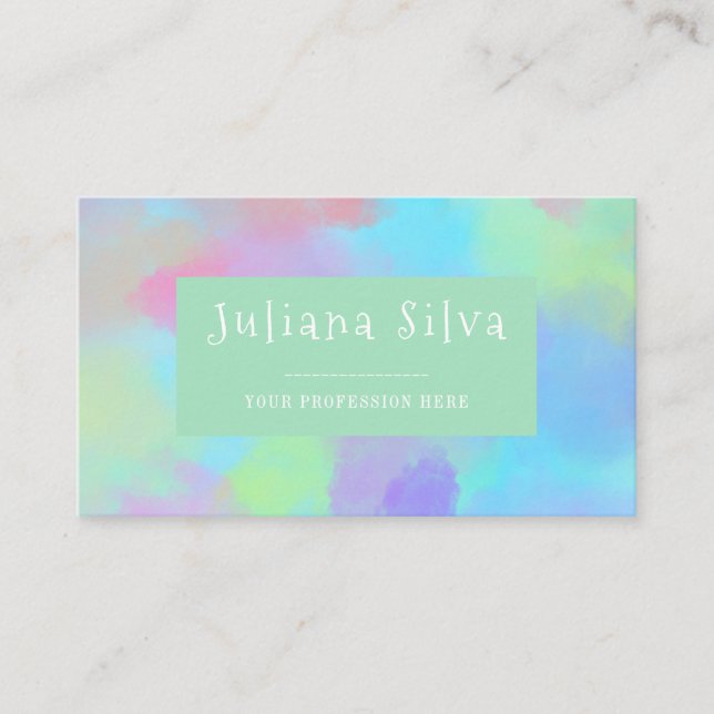 Cartão De Visita Purple Suave Profundo com QR (Frente)