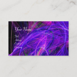 Cartão De Visita Púrpura azul-clara, azul-claro, vibrante com FOTON