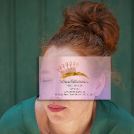 Cartão De Visita Púrpura de Rosa da Cobra da Csobrancelha