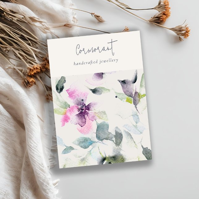 Cartão De Visita Púrpura, rosa, com manchas planas, ouvindo o supor (Criador carregado)