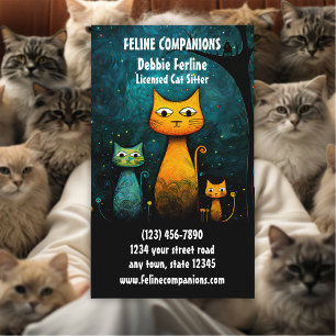 Cartão De Visita Purrfeito Cuidado – Babá de Gatos