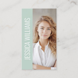 Cartão De Visita QR Code Business Logo Modern Professional Green