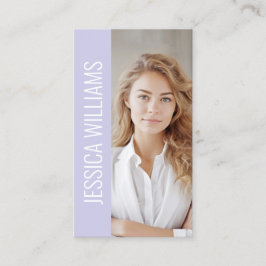 Cartão De Visita QR Code Business Logo Modern Professional Lavender