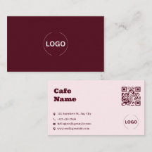 Cartão de Visita QR Code Café Rosa Encantado