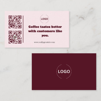 Cartão de Visita QR Code Café Rosa Encantado