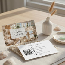 Cartão de Visita QR Code Casa de Praia para Alugue