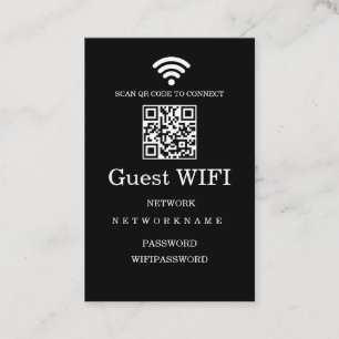 Cartão de visita Qr Code de rede Wifi moderna