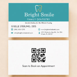 Cartão De Visita QR Code Dental Office Dentistry 