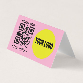 Cartão de Visita QR Code Editável Logo Moderno Ros