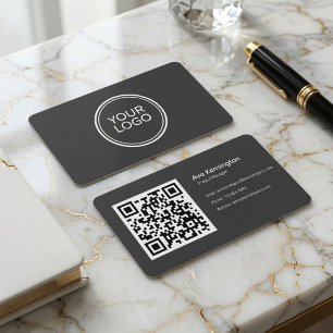 Cartão de Visita QR Code Minimalista Moderno