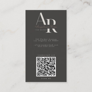 Cartão De Visita QR Code Modern Minimalist Business Cards