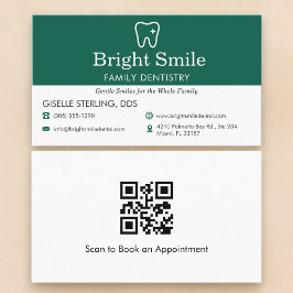 Cartão De Visita QR Code Professional Dentist Dental Office