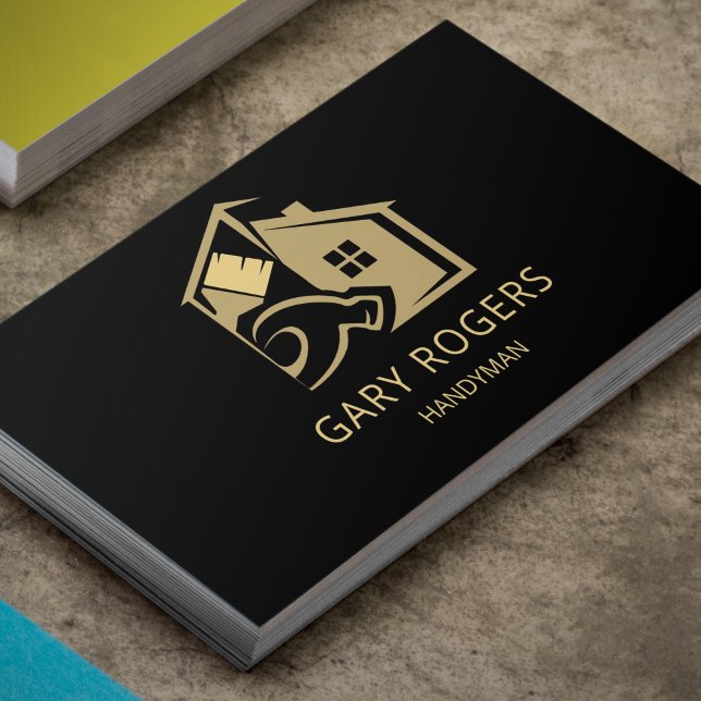 Cartão De Visita QR Code Reparo em Casa Prestador de Serviços (Criador carregado)