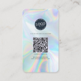 Cartão De Visita QR Code Social Media Company Website Holographic