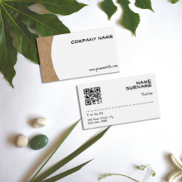 Cartão de Visita QR de Fotografia em Sacaria Minim