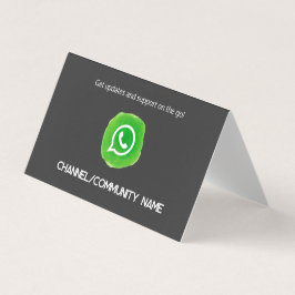 Cartão De Visita QR do Canal da Comunidade WhatsApp