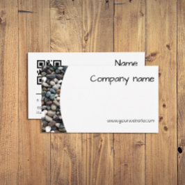 Cartão de Visita QR Fotografia Minimalista de Seix