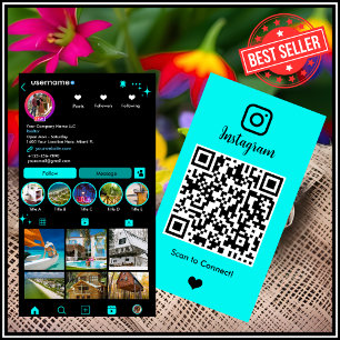 Cartão de Visita QR Instagram Agente Imobiliário T