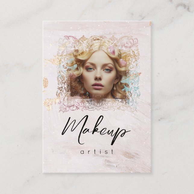 Cartão De Visita *~* QR Mulheres Lavanda Girly (Frente)