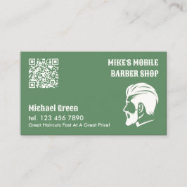 Cartão De Visita QR personalizado da barbagem móvel